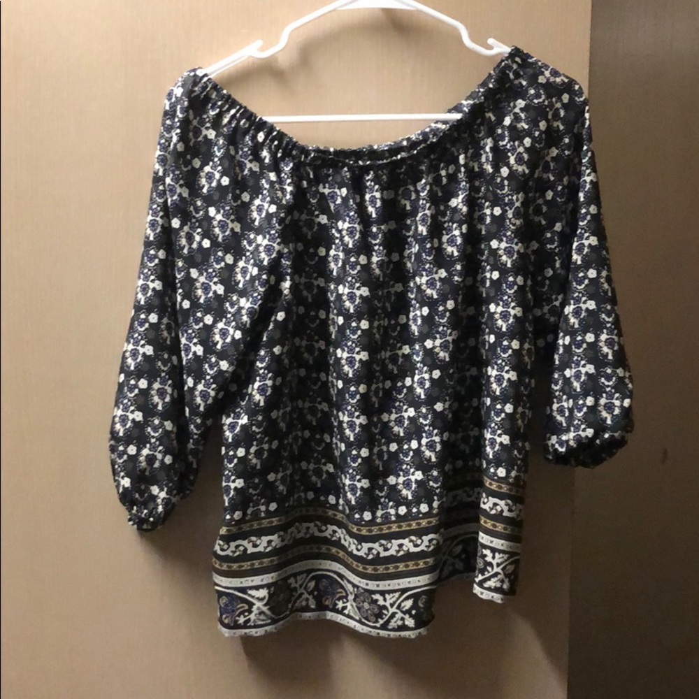 Off the shoulder top black flowy